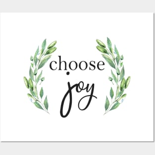 Choose Joy, Inspirational quote Posters and Art